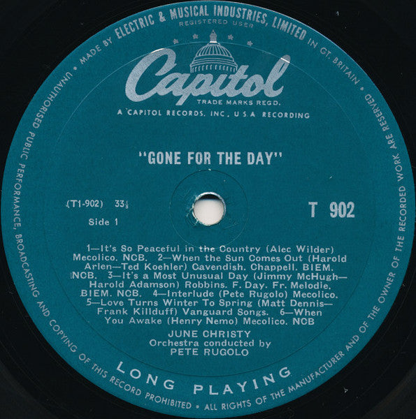 June Christy - Gone For The Day - LP 3