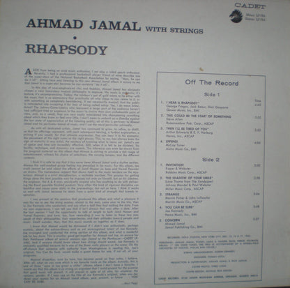 Ahmad Jamal - Rhapsody - LP 2