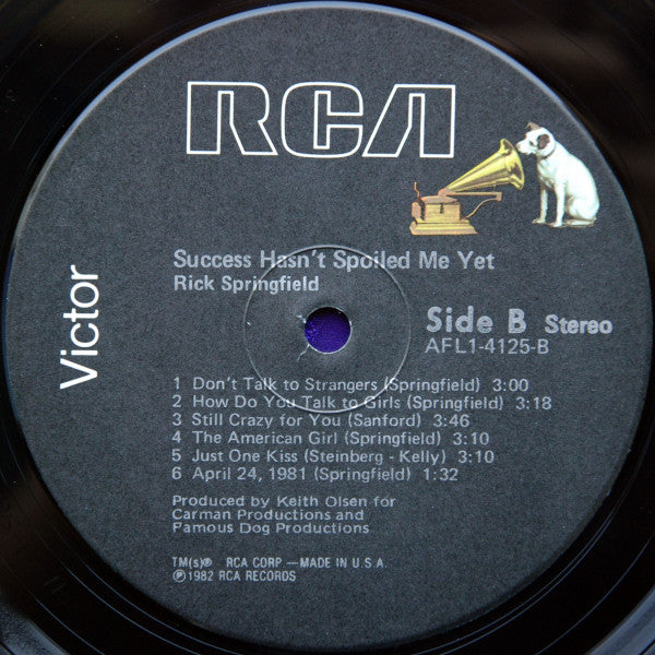 Rick Springfield - Success Hasn't Spoiled Me Yet - LP 4