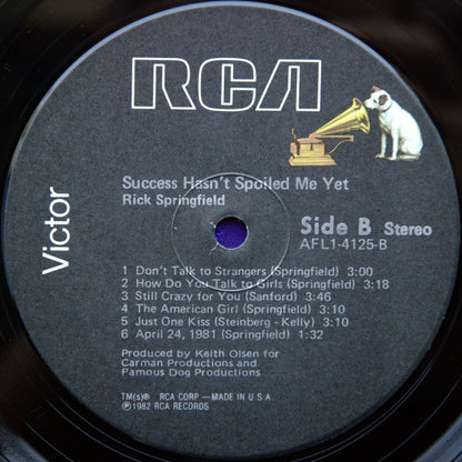 Rick Springfield - Success Hasn't Spoiled Me Yet - LP 4