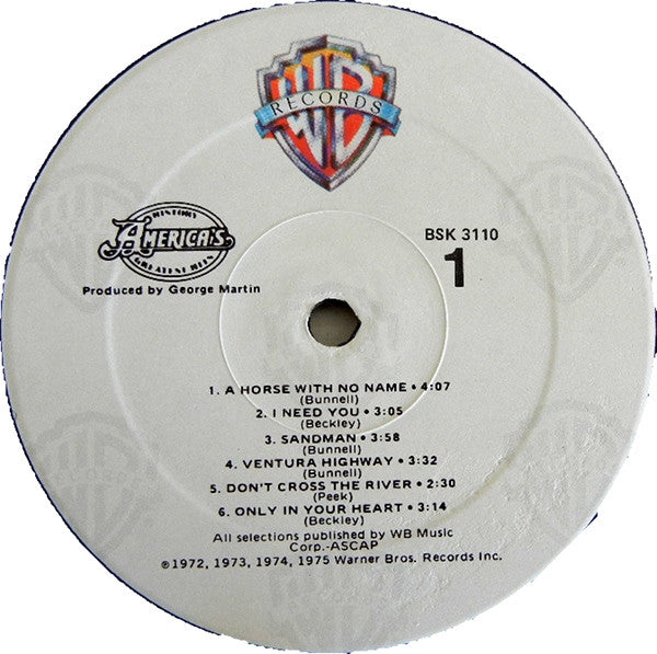 America - History · America's Greatest Hits - LP 3