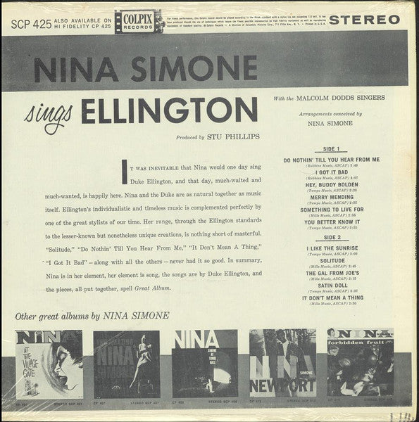 Nina Simone - Nina Simone Sings Duke Ellington - LP 2