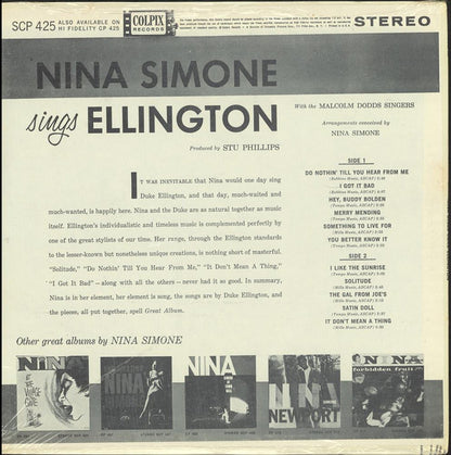 Nina Simone - Nina Simone Sings Duke Ellington - LP 2