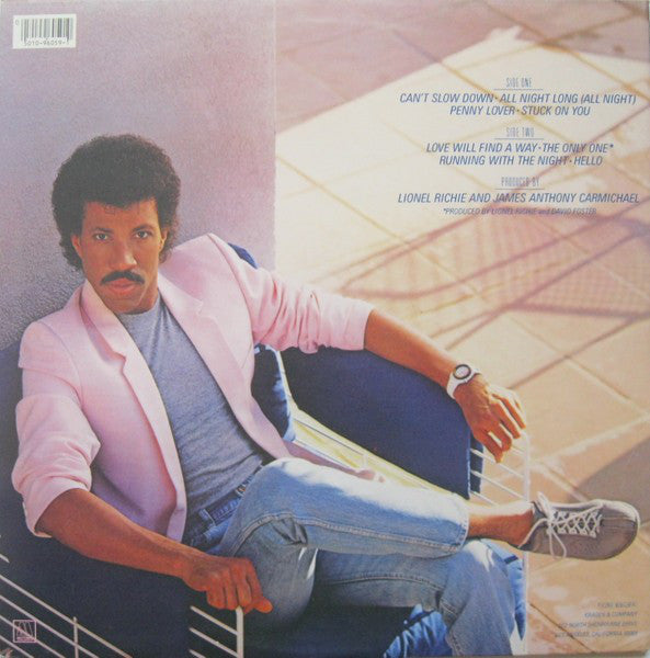 Lionel Richie - Can't Slow Down - LP 3