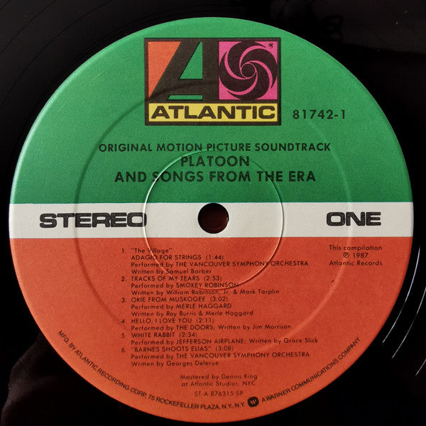 Various - Platoon (Original Motion Picture Soundtrack) - LP 3
