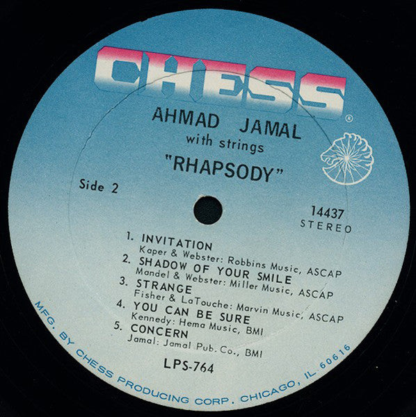 Ahmad Jamal - Rhapsody - LP 4