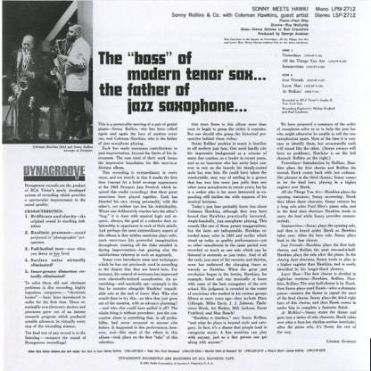 Sonny Rollins And Coleman Hawkins - Sonny Meets Hawk! - LP 2