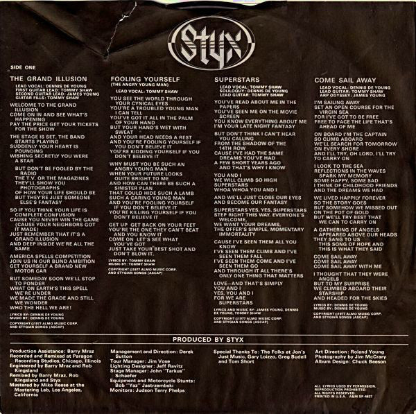 Styx - The Grand Illusion - LP 3