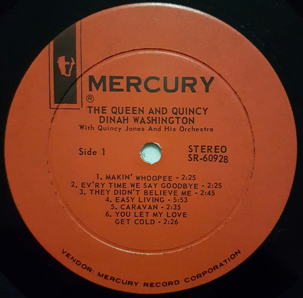 Dinah Washington With Quincy Jones And His Orchestra - The Queen And Quincy - LP 3
