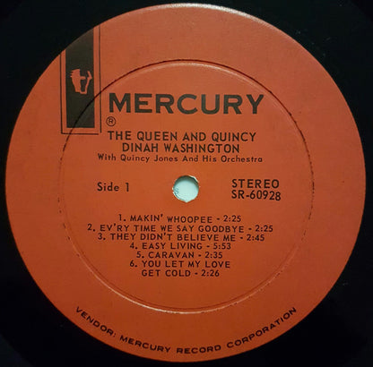Dinah Washington With Quincy Jones And His Orchestra - The Queen And Quincy - LP 3