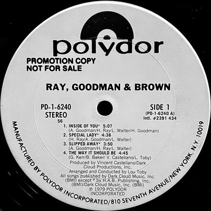 Ray, Goodman & Brown - Open Up - LP 3