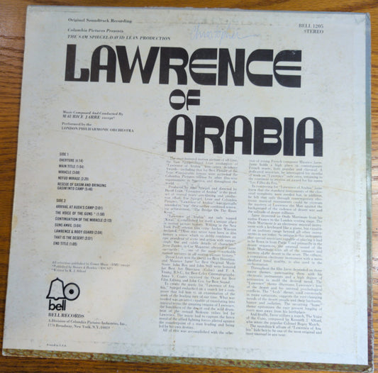Jarre*, The London Philharmonic Orchestra* - Lawrence Of Arabia - Original Soundtrack Recording - Vinyl, LP, Album, Stereo 2