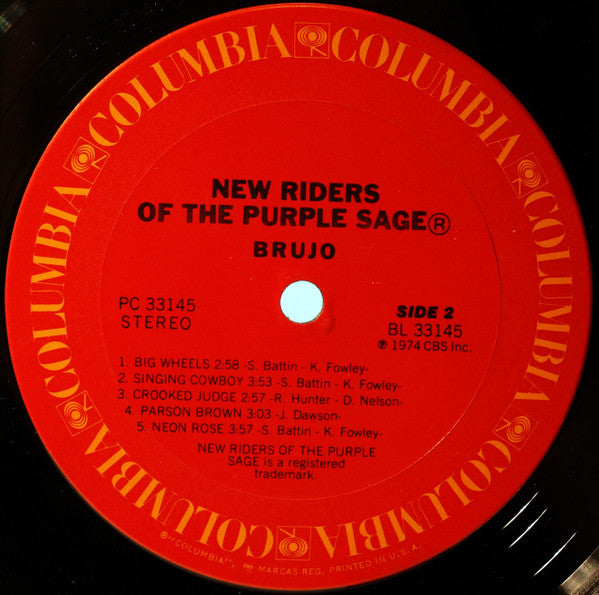 New Riders Of The Purple Sage - Brujo - LP 4