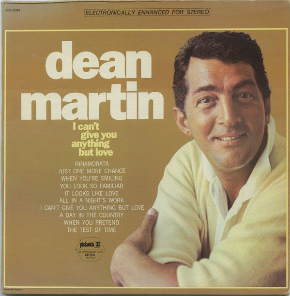 Dean Martin - I Can't Give You Anything But Love - VINTAGE vinyl record for sale