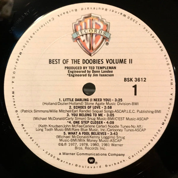 The Doobie Brothers - Best Of The Doobies - Volume II - LP 3