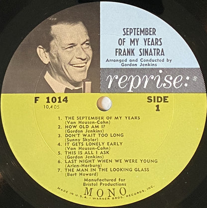 Frank Sinatra - September Of My Years - LP 3