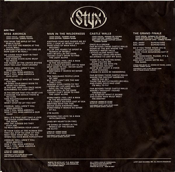 Styx - The Grand Illusion - LP 4