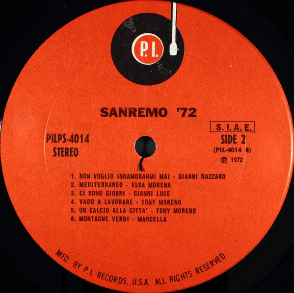 Various - Sanremo 1972 - LP 4