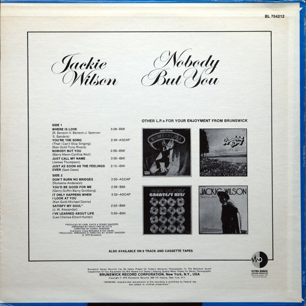 Jackie Wilson - Nobody But You - LP 2