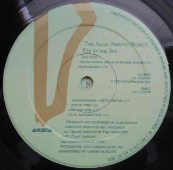 The Alan Parsons Project - Eye In The Sky - LP 4