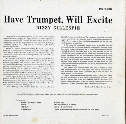 Dizzy Gillespie - Have Trumpet, Will Excite! - LP 2