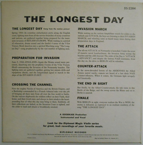 Film Spectacular Soundtrack Orchestra Conducted By Niklos Andriano - Theme From The Longest Day And The Sounds Of D-Day To VE-Day In Dramatic Stirring Music! - LP 2