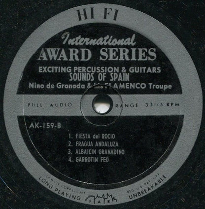 Nino De Granada & His Flamenco Troupe - Exciting Percussion & Guitars - Sounds Of Spain - LP 4