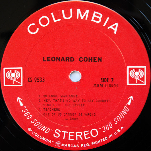 Leonard Cohen - Songs Of Leonard Cohen - LP 4