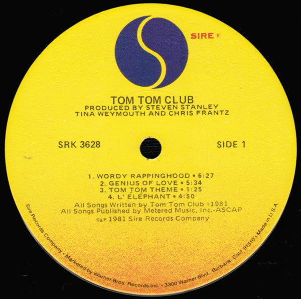 Tom Tom Club - Tom Tom Club - Vinyl, LP, Album, Stereo 3