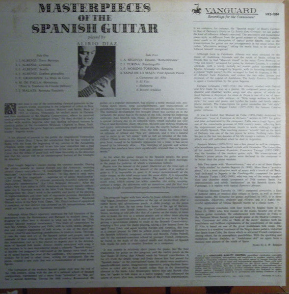 Alirio Díaz - Masterpieces Of The Spanish Guitar - LP 2