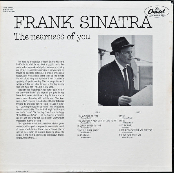 Frank Sinatra - The Nearness Of You - LP 2