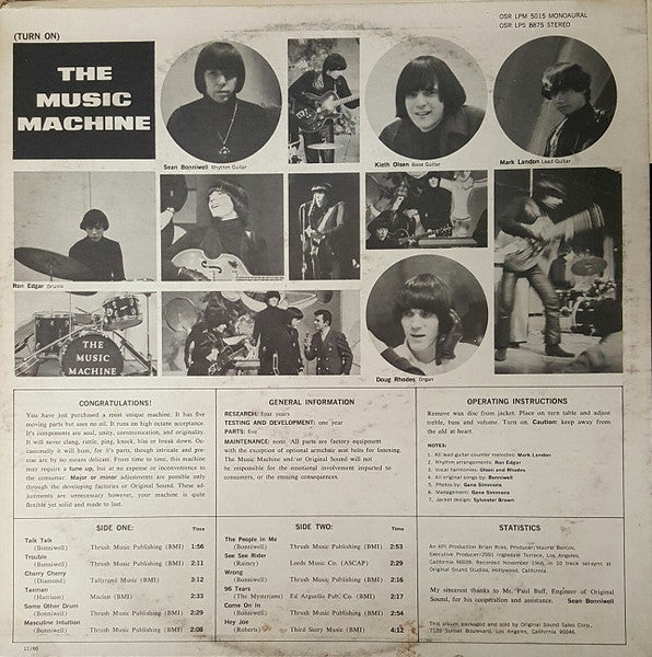 The Music Machine - (Turn On) The Music Machine - LP 2