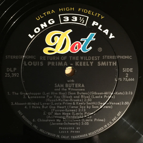 Louis Prima & Keely Smith - Return Of The Wildest - LP 4