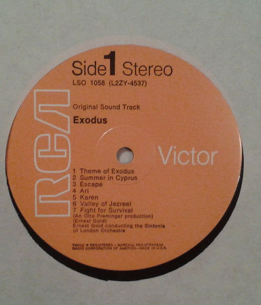 Ernest Gold - Exodus - Original Soundtrack - LP 3