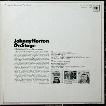 Johnny Horton - Johnny Horton On Stage - LP 2