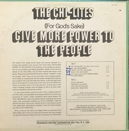 The Chi-Lites - (For God's Sake) Give More Power To The People - LP 2