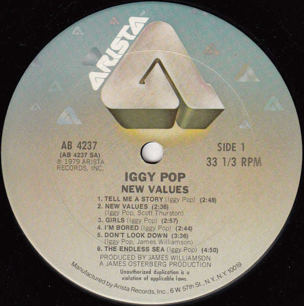 Iggy Pop - New Values - LP 3