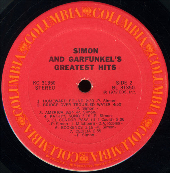 Simon & Garfunkel - Simon And Garfunkel's Greatest Hits - LP 4