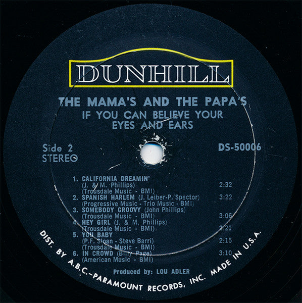 The Mama's And The Papa's - If You Can Believe Your Eyes And Ears - LP 4