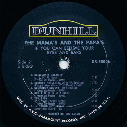 The Mama's And The Papa's - If You Can Believe Your Eyes And Ears - LP 4