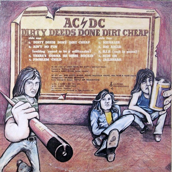 AC/DC - Dirty Deeds Done Dirt Cheap - LP 2