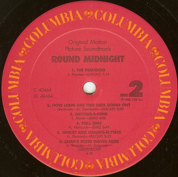 Herbie Hancock, Various - Round Midnight - Original Motion Picture Soundtrack - LP 4