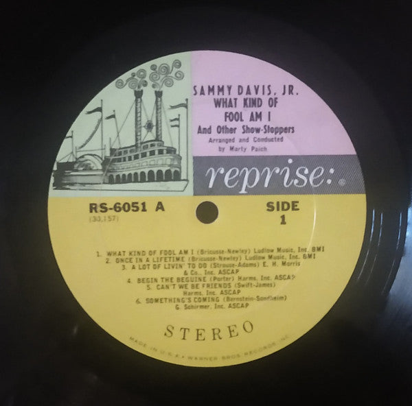 Sammy Davis Jr. - Sammy Davis Jr Sings What Kind Of Fool Am I (And Other Show-Stoppers) - LP 3