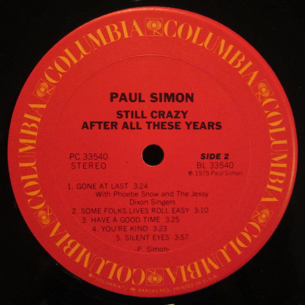 Paul Simon - Still Crazy After All These Years - LP 4