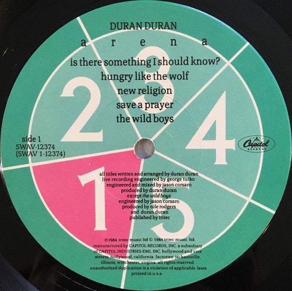 Duran Duran - Arena - LP 4