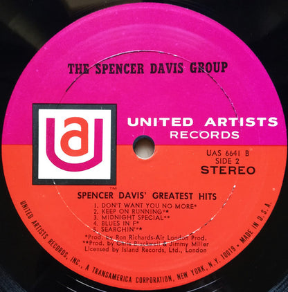 The Spencer Davis Group - Spencer Davis' Greatest Hits - LP 4