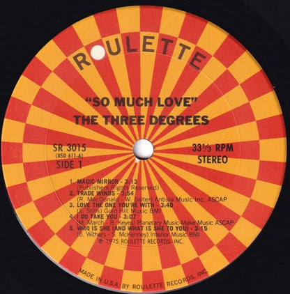 The Three Degrees - So Much Love - LP 3