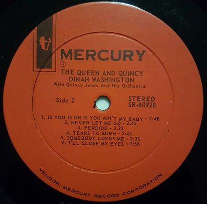 Dinah Washington With Quincy Jones And His Orchestra - The Queen And Quincy - LP 4