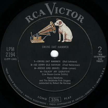 Harry Belafonte And The Belafonte Folk Singers Conducted By Robert De Cormier - Swing Dat Hammer - LP 4
