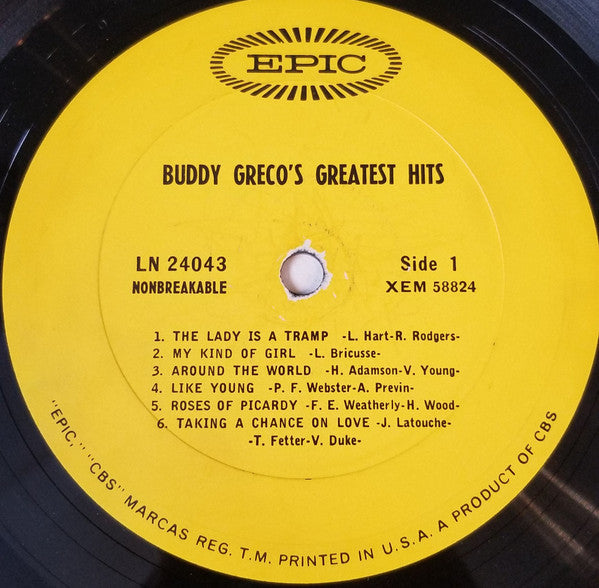 Buddy Greco - Greatest Hits - LP 2